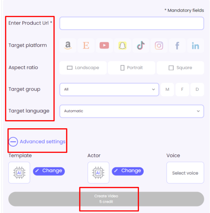 Oxolo AI Video Generation Tool modes